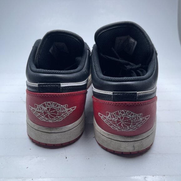 Nike Air Jordan 1 Low White/Black-Varsity Red-White 553558-161 Size 8 - Picture 3 of 16
